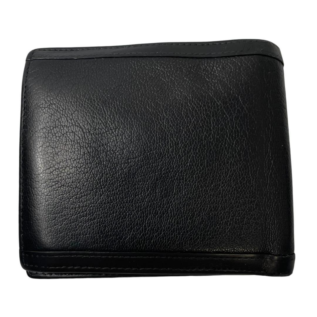 美品】 BVLGARI ブルガリ 二つ折り財布 ブラック レザー バイ