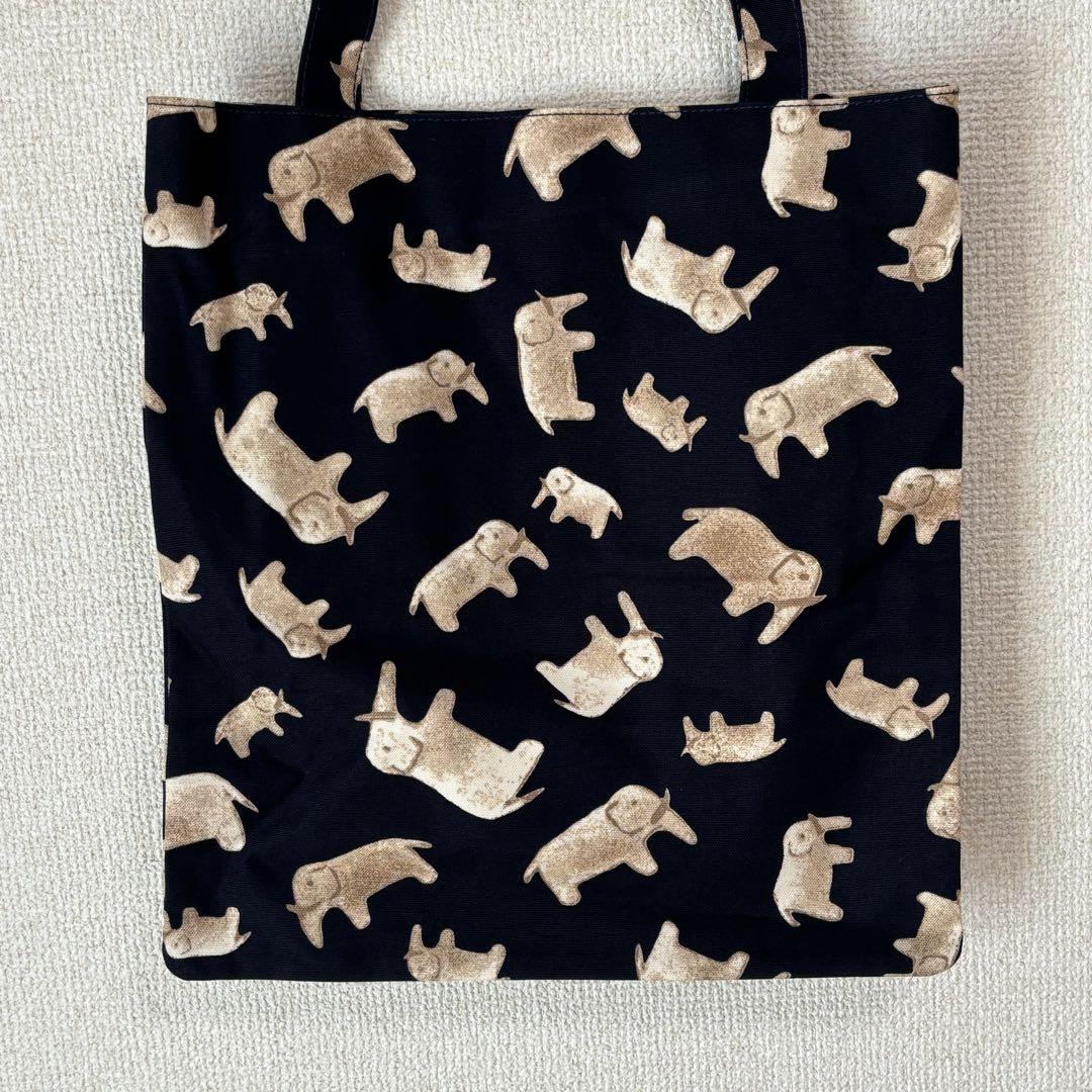 新品】ジムトンプソン トートバッグ ハンドバッグ ネイビー ゾウ