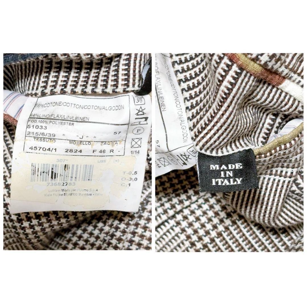 ⭐ルビアム⭐テーラードジャケット アンコン 千鳥柄 チェック ビジネス リネン