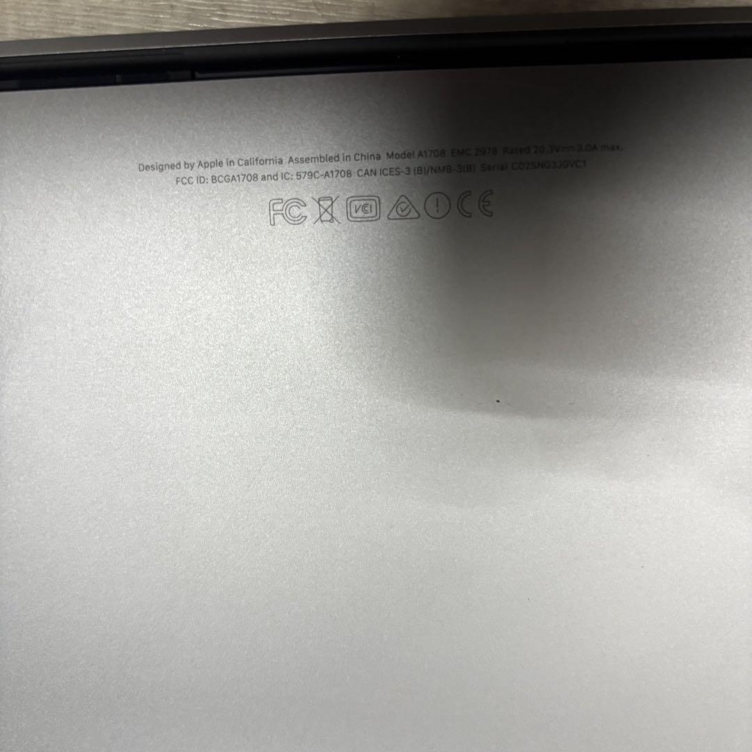 MacBook本体 MacBook Pro A1708 Core i5 2GHz / 8GB