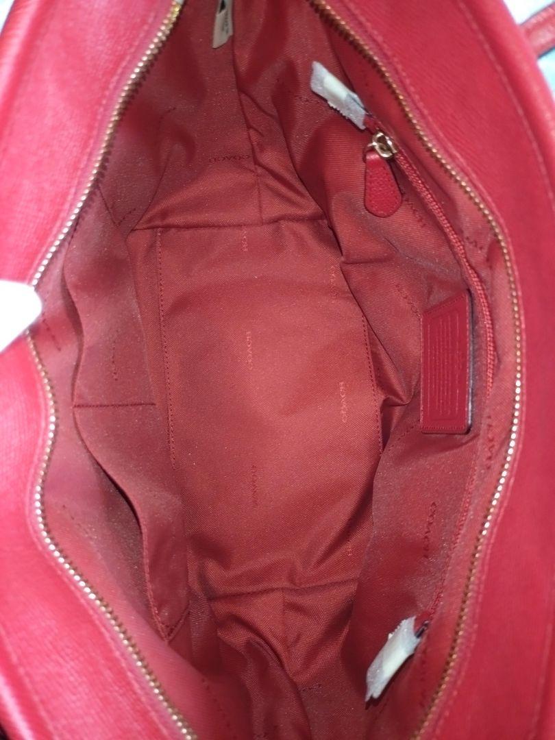 新品タグ付き COACH トートバッグ 肩掛け レッド 大容器