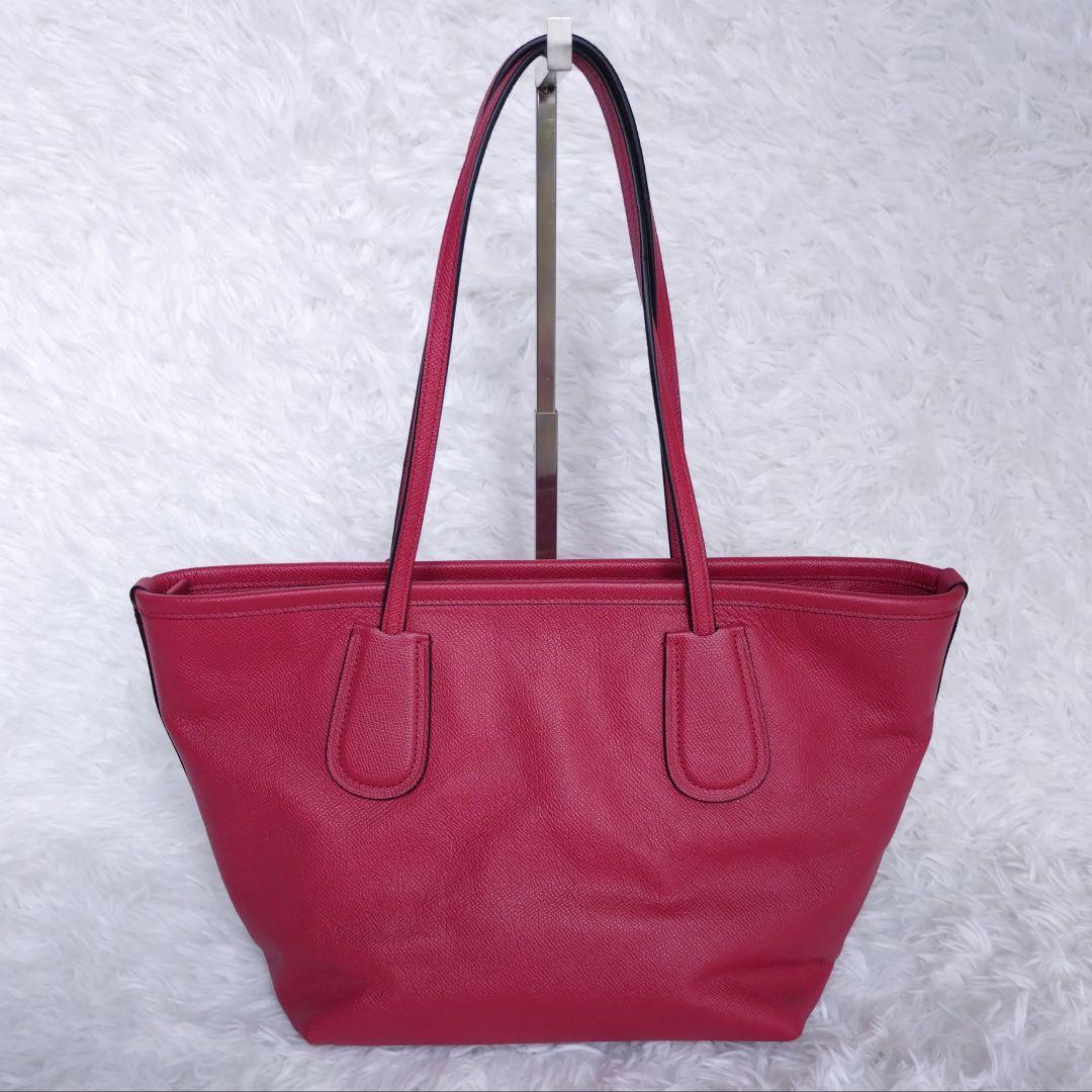 新品タグ付き COACH トートバッグ 肩掛け レッド 大容器