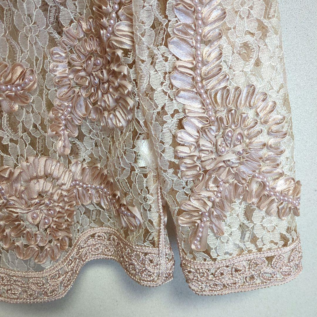 新品未使用】総レース リボン刺繍、パールのジャケット