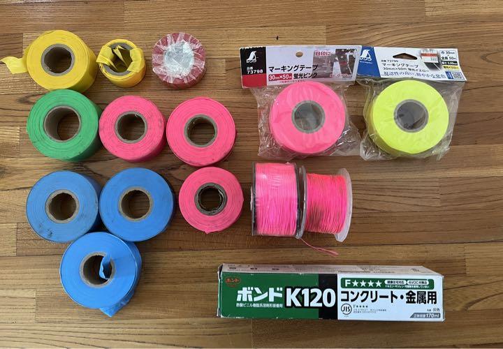 シンワ　マーキングテープ　水糸　ボンド　測量　土木