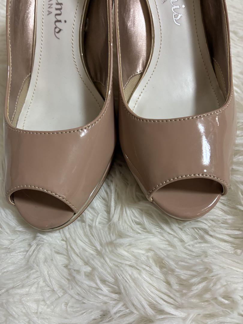 美品　アルテミス　ダイアナ　ベージュ系 オープントゥパンプス　23㎝