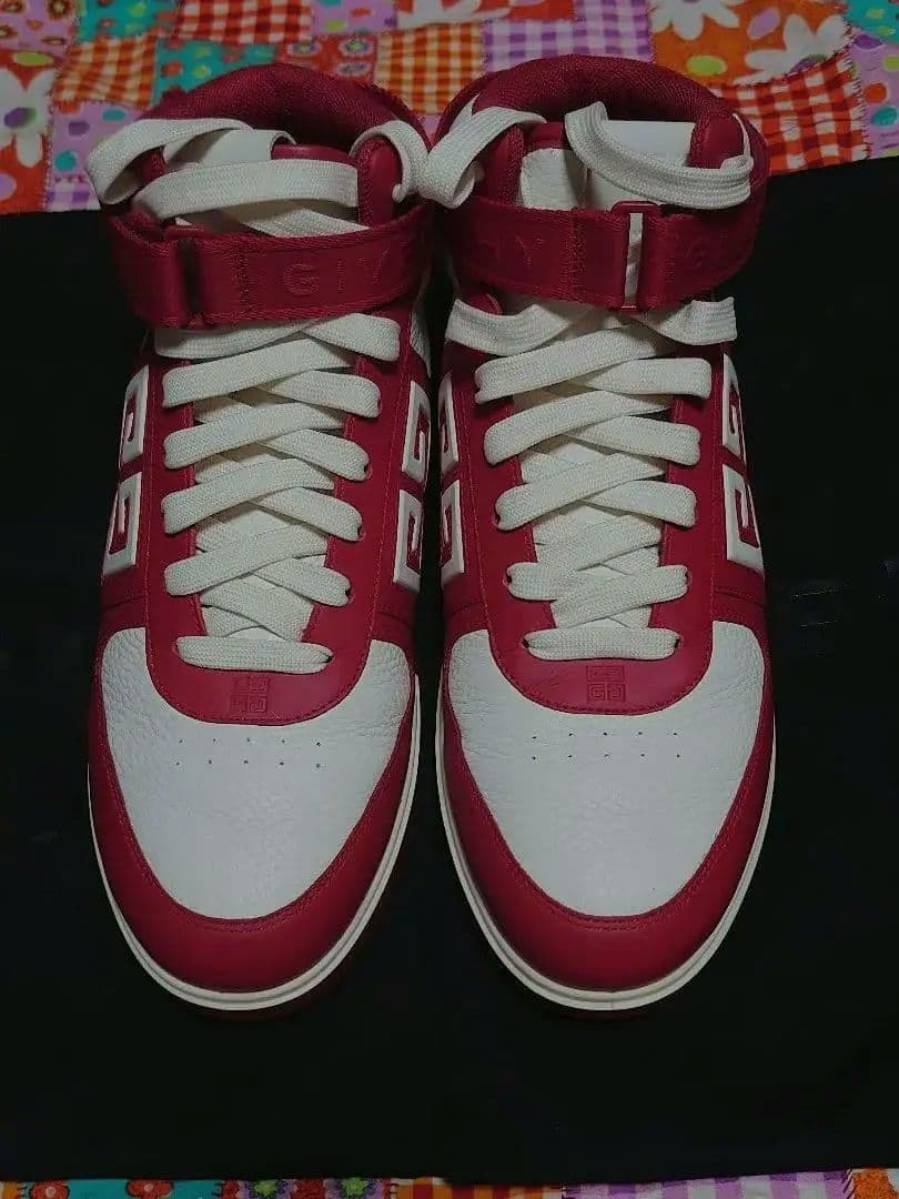 GIVENCHY 4G レザー ハイカット スニーカー 43 28 ジバンシィ