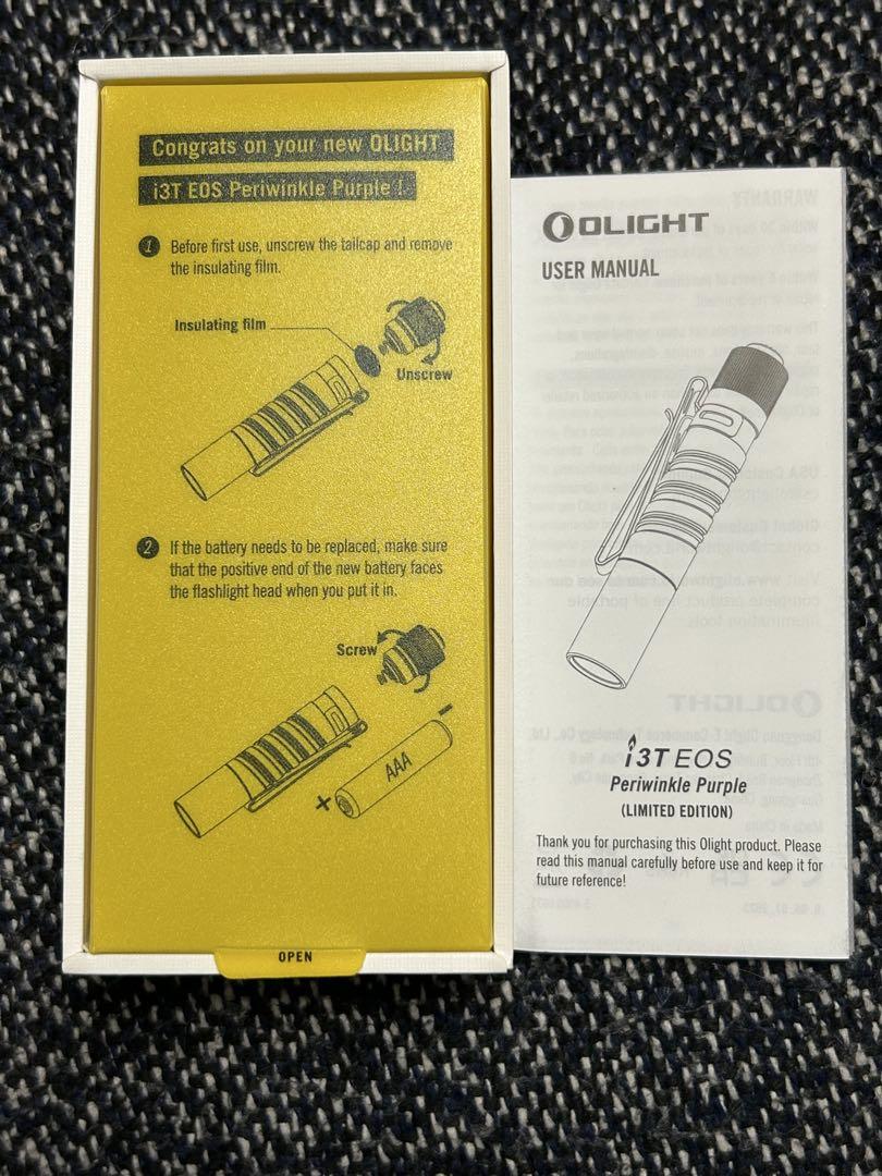 OLIGHT i3T EOS : 花氷(パープル) チタン製 ★限定品★