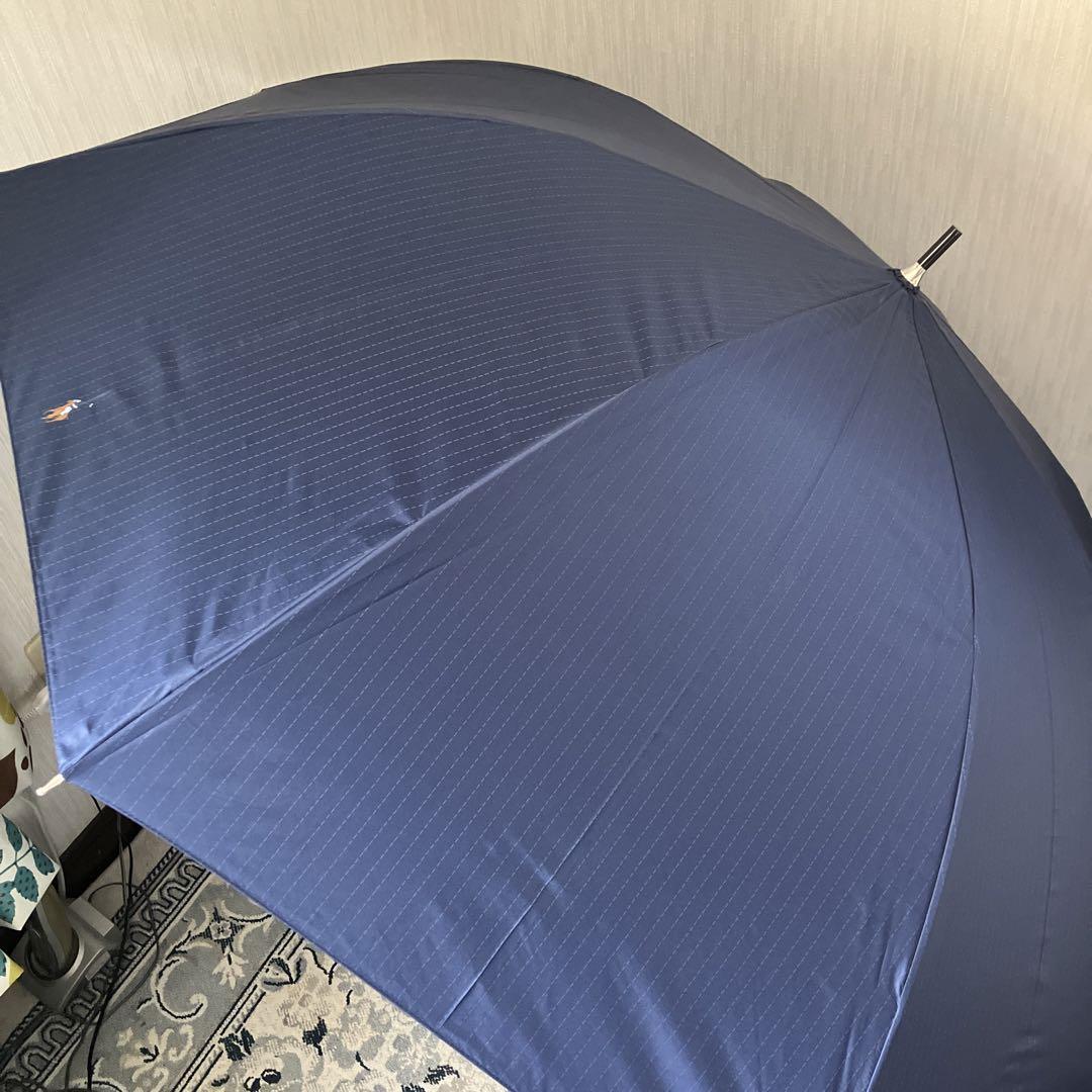 新品　ポロラルフローレン　長傘　雨傘　ジャンプ式　ネイビー