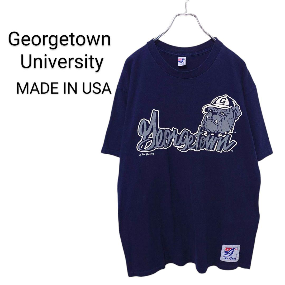 90's シングルステッチ ジョージタウン大学 カレッジTシャツ A-3466