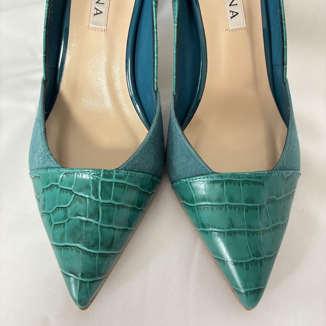 新品/DIANA/ターコイズ/ポインテッド/ハイヒール