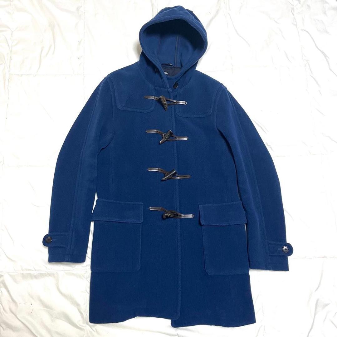 美品　シップス　ダッフルコート　バロムブローサ　ヘリンボーン　ブルー　近年モデル