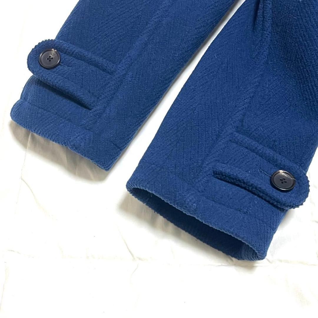美品　シップス　ダッフルコート　バロムブローサ　ヘリンボーン　ブルー　近年モデル
