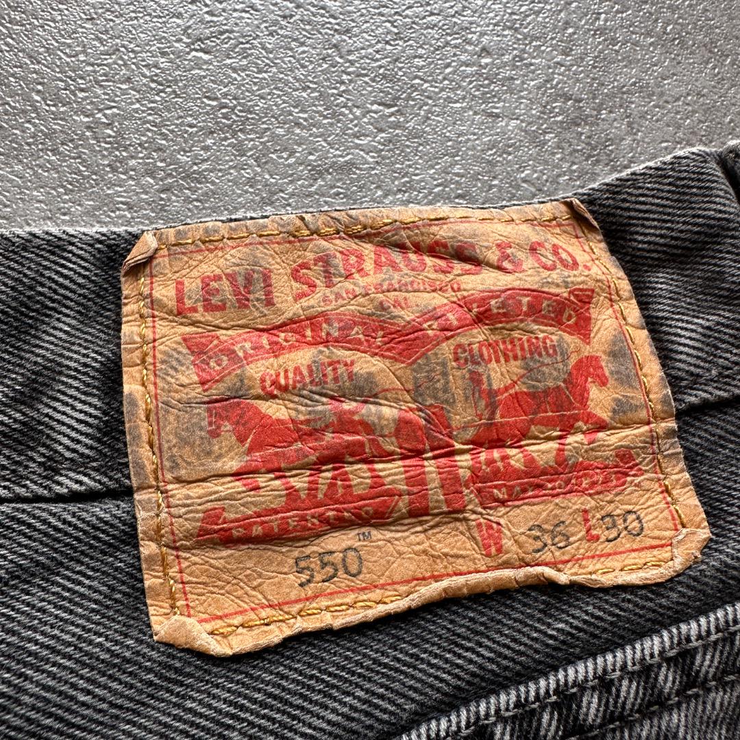 【W36 L30】 levi's black リーバイス 550 569型