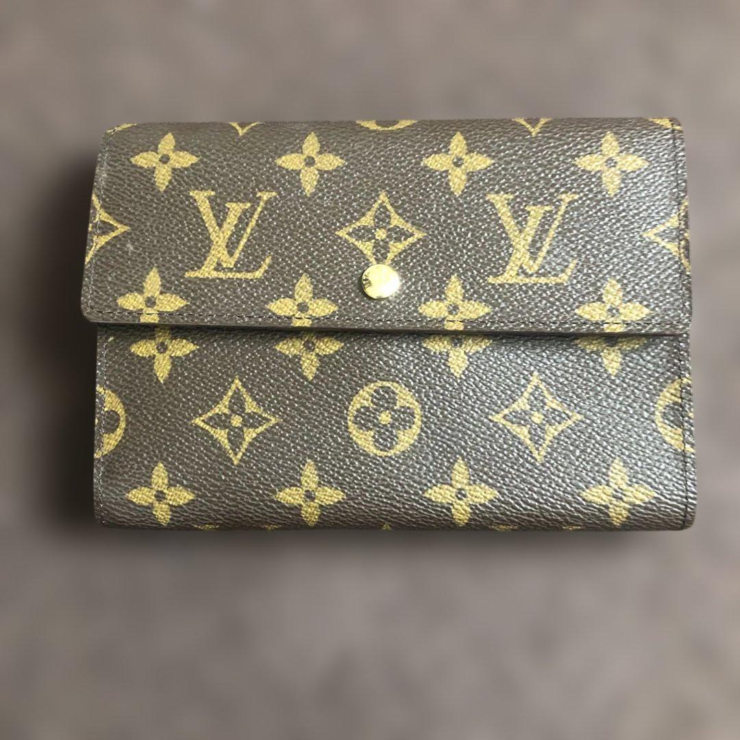 ルイヴィトンルイビトンLouis Vuitton モノグラム財布三つ折り