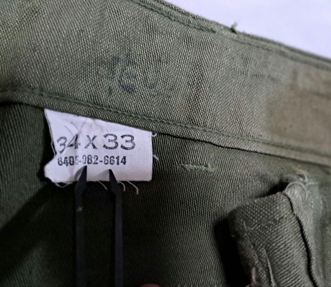 US-ARMY ベイカーパンツ OG107 34×33 米軍　実物