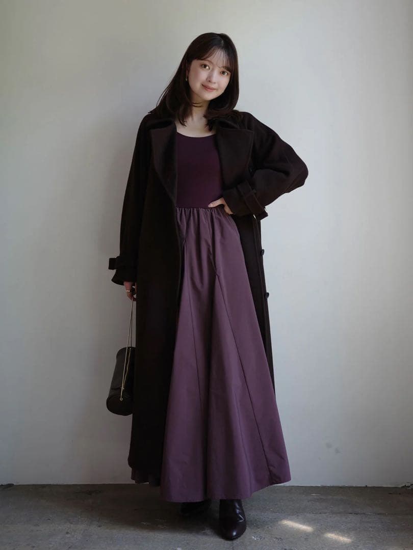 新品 ニットドッキング フレアワンピース ブラック ベージュ ボルドー 新品 ニットドッキング フレアワンピース ブラック ベージュ ボルドー