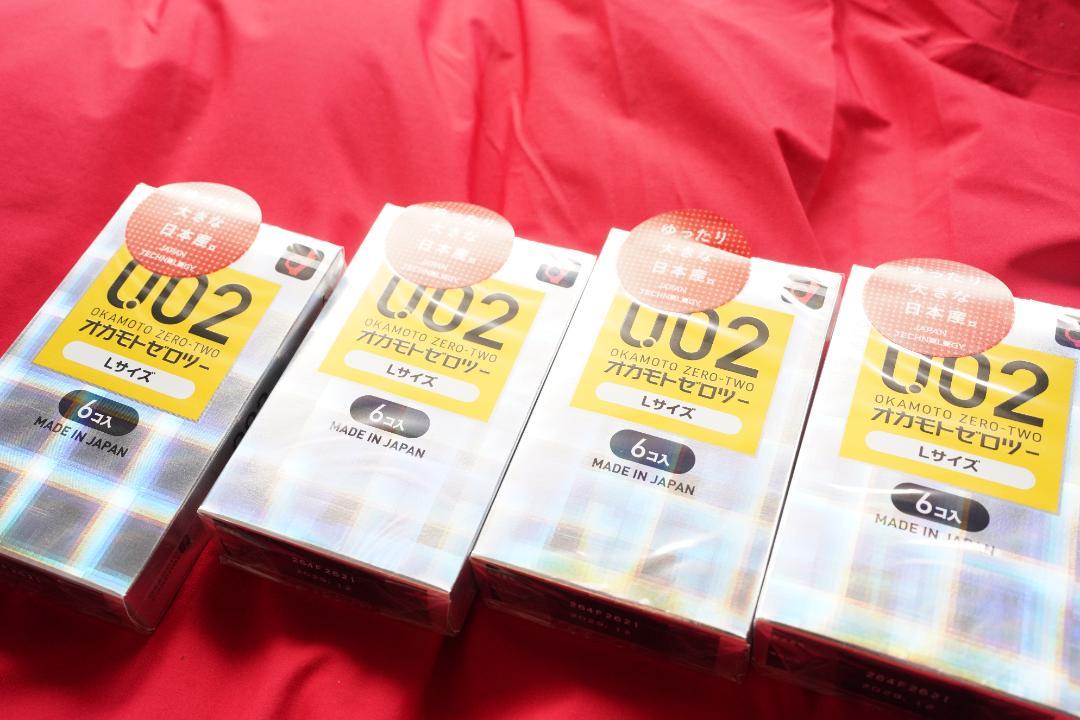 ◇匿名配送◇オカモトゼロツー Lサイズ 0.02コンドーム 6個入×4箱
