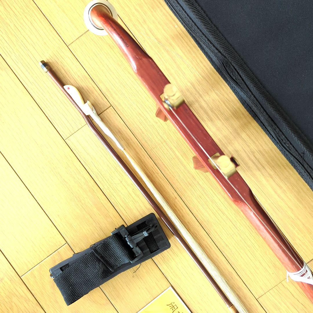 未使用 紅木人工皮二胡B 音質、音量は本蛇革紅木と同じ