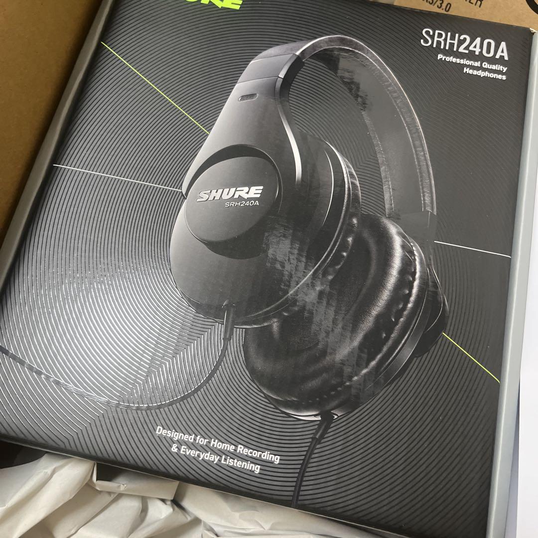 新品未使用！SHURE SRH240A 有線ヘッドホン ブラック