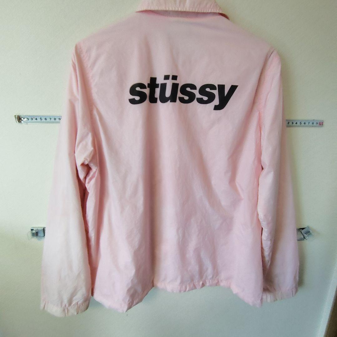 stüssy ピンク ナイロンジャケット コーチジャケット