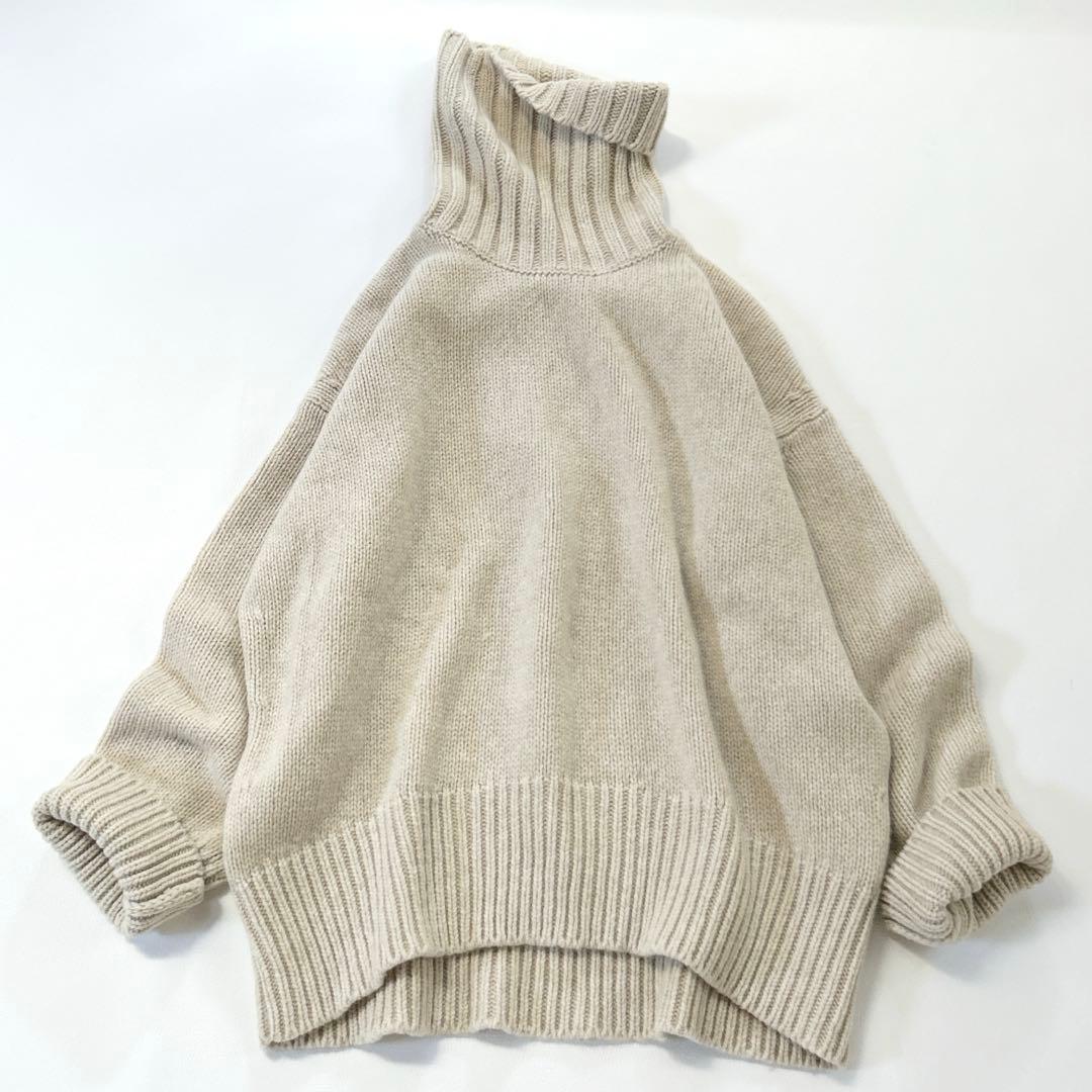 【定番人気】ギャルリーヴィ ファインウール タートルニット プルオーバー*美品 【定番人気】ギャルリーヴィ ファインウール タートルニット プルオーバー*美品