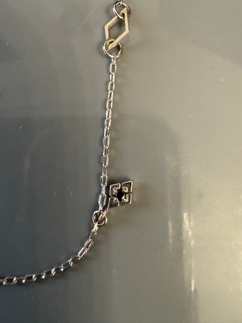 10kオニキス装飾付きチェーン ブレスレット 幾何学的チャーム 値下げ不可 10kオニキス装飾付きチェーン ブレスレット 幾何学的チャーム 値下げ不可