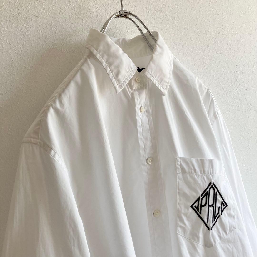 ポロ ラルフローレン ロゴ刺繍 ポケット付 ブロード シャツ ワンピース M 白 ポロ ラルフローレン ロゴ刺繍 ポケット付 ブロード シャツ ワンピース