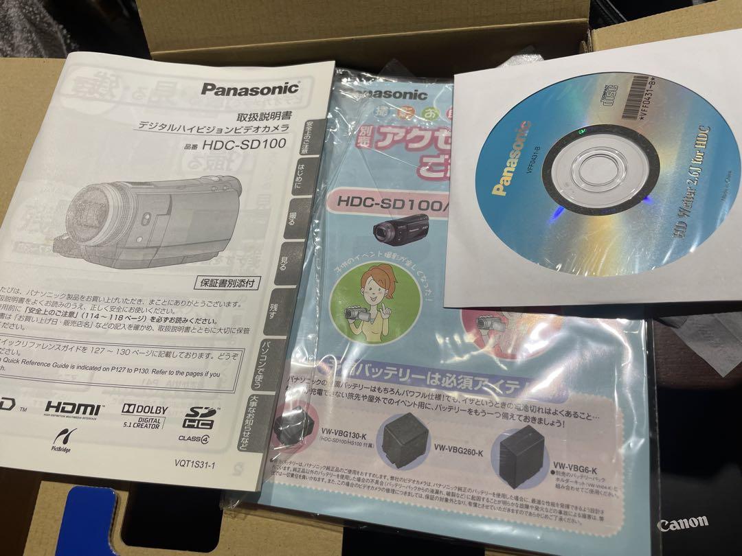 Panasonic デジタルハイビジョンビデオカメラ HDC-SD100-K