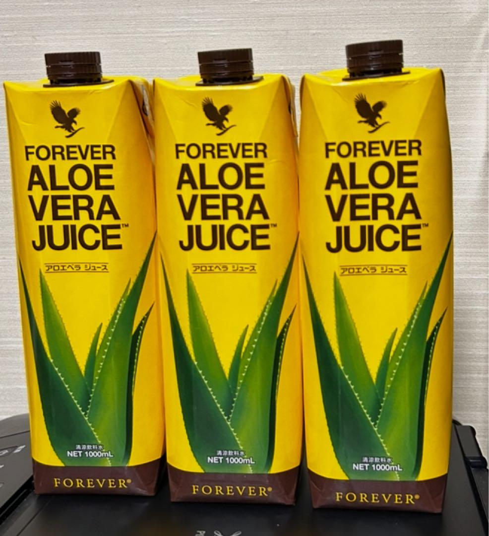 3 bottles Forever Aloe Vera Juice 33.8 fl.oz each. Original