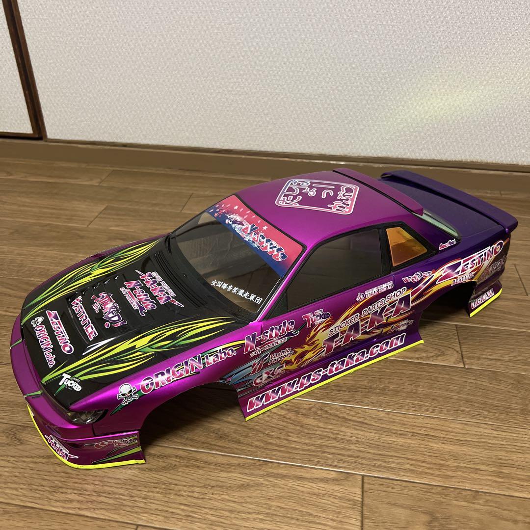 ラジコンカー用ボディ パープル/ブラック 1/10スケール(中村直樹仕組)