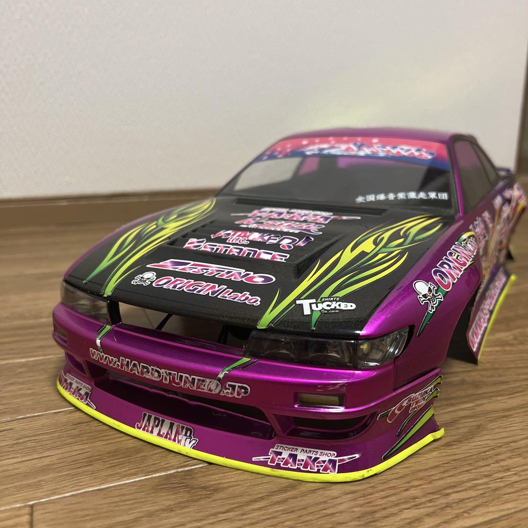 ラジコンカー用ボディ パープル/ブラック 1/10スケール(中村直樹仕組)