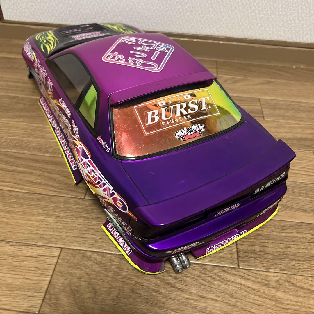 ラジコンカー用ボディ パープル/ブラック 1/10スケール(中村直樹仕組)