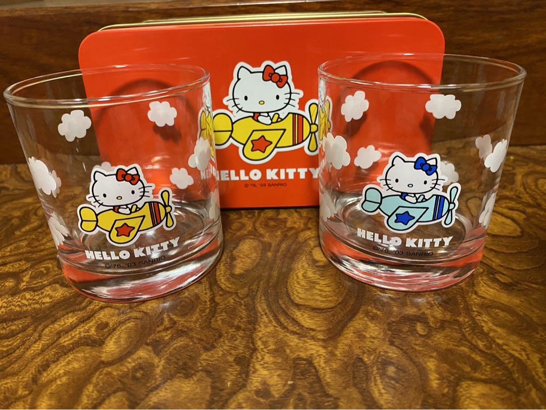 HELLO KITTY 飛行機デザイン グラス 2個セット