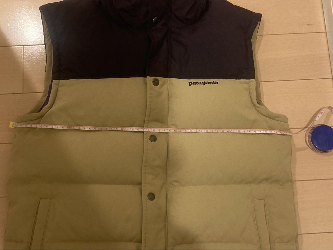 patagonia ダウンベスト ベージュ・ネイビー