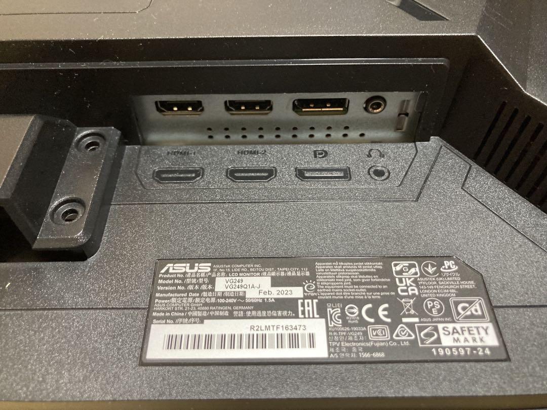 ASUS ゲーミングモニター TUF Gaming VG249Q1A-J　②