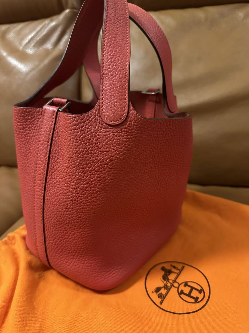 HERMES ピコタンロック PM ルージュピヴォワンヌ SV金具