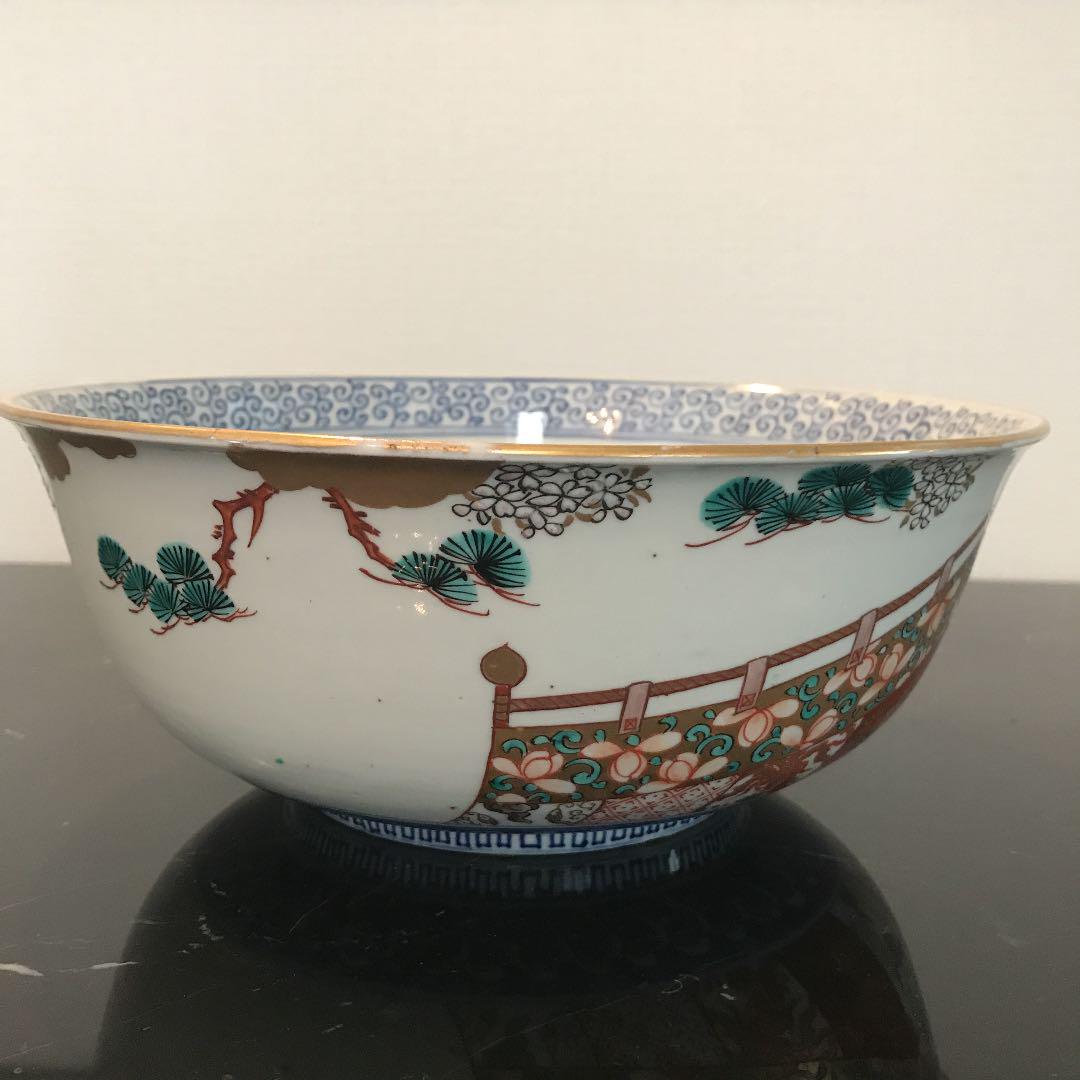 伊万里染錦幕図大鉢 食器 伊万里染錦幕図大鉢 食器