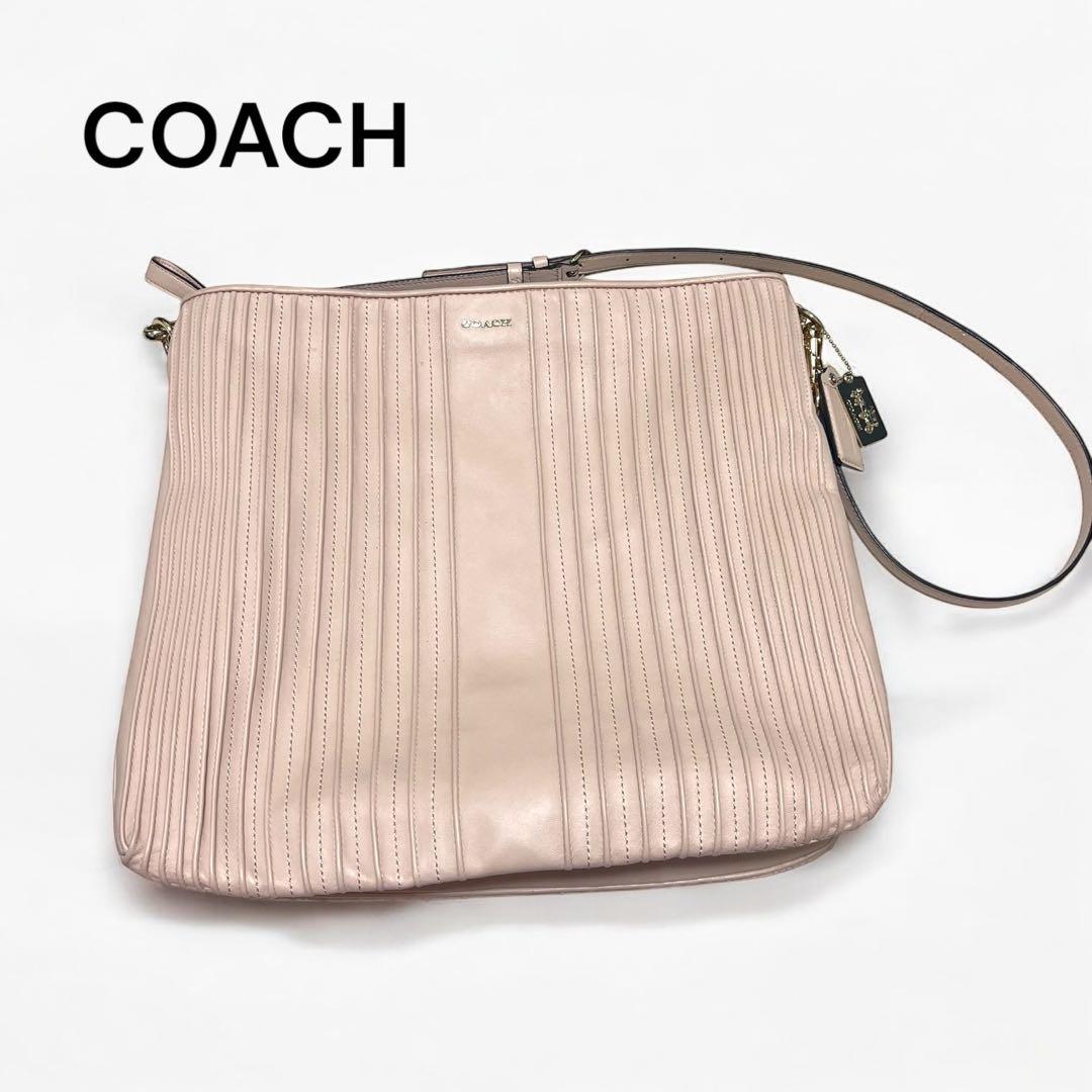 COACH コーチ マディソンホーボー ピンク レザー ワンショルダー 2way