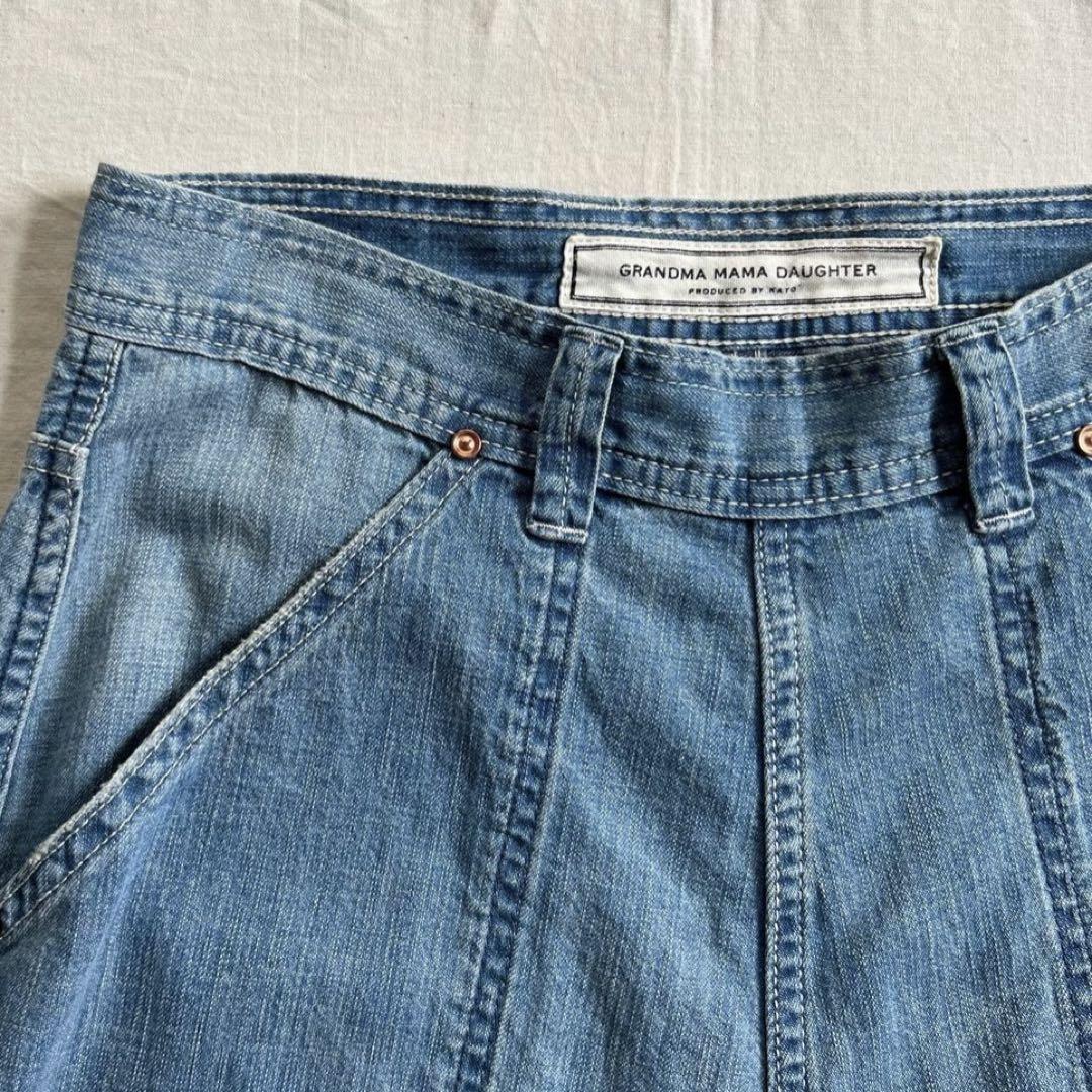 定番 グランマママドーター ビンテージ加工 サイドジップデニムパンツ 1 グランマママドーター ビンテージ加工 サイドジップデニムパンツ