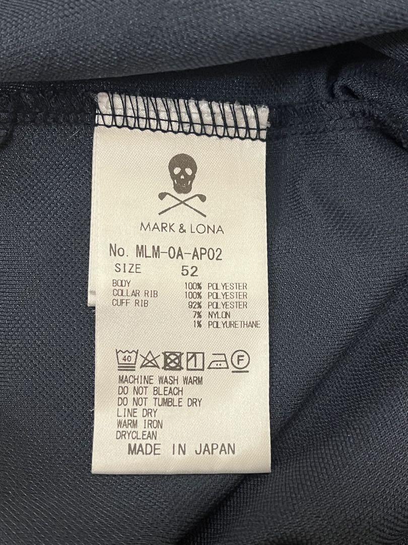 マークアンドロナ　ジップポロシャツ　52 カモフラ　MARK&RONA 濃紺