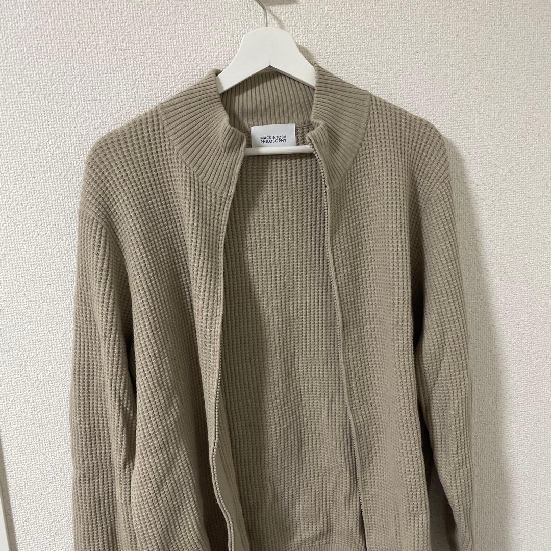 ベージュ ニット ジップアップ MサイズM MACKINTOSH PHILOSOPHY