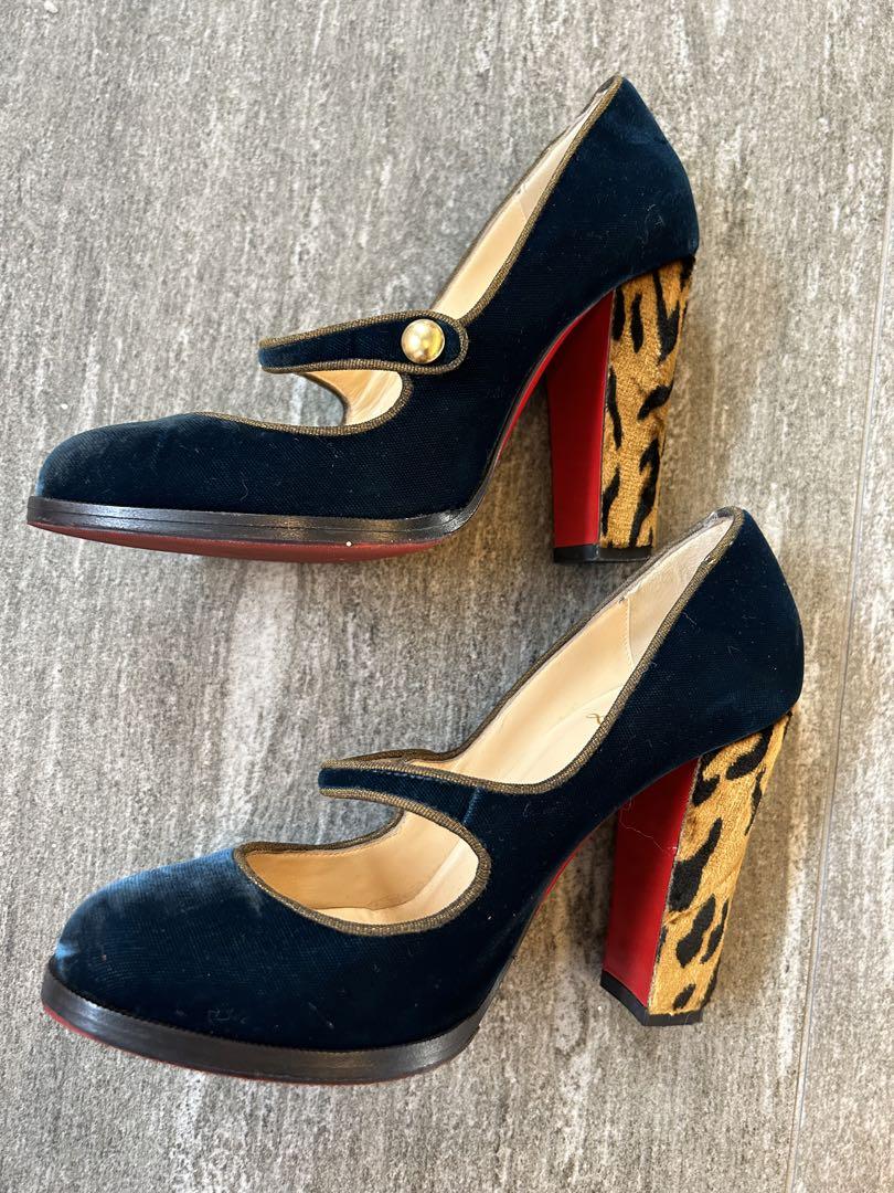 Christian Louboutin ネイビー ハイヒール