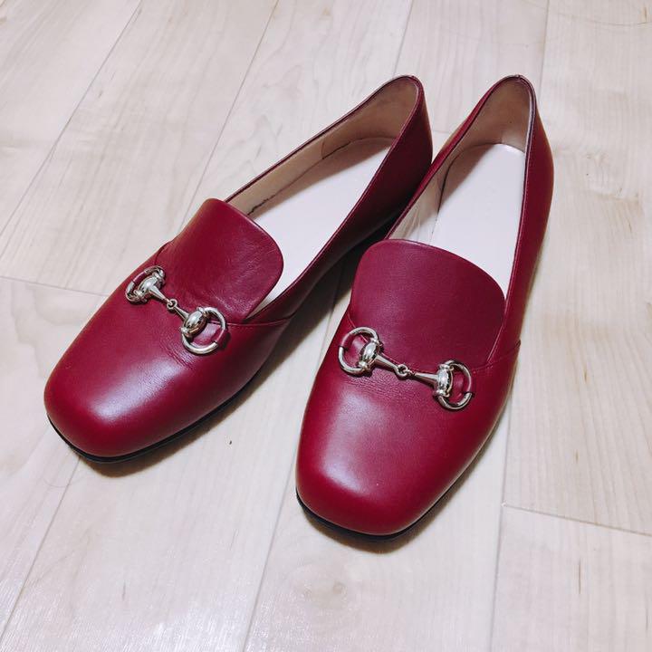 GUCCI グッチ 赤 ローファー ホースビット GUCCI グッチ 赤 ローファー ホースビット