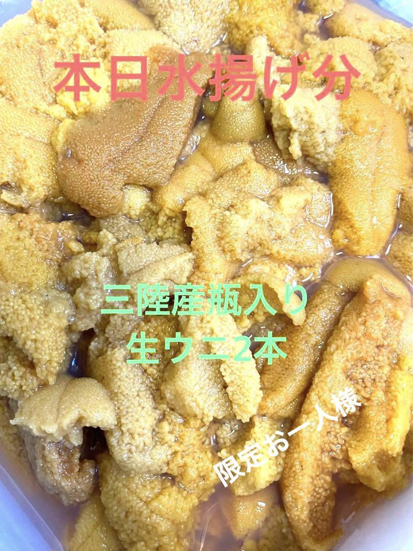 三陸産‼︎瓶入り生ウニ2本 岩手県