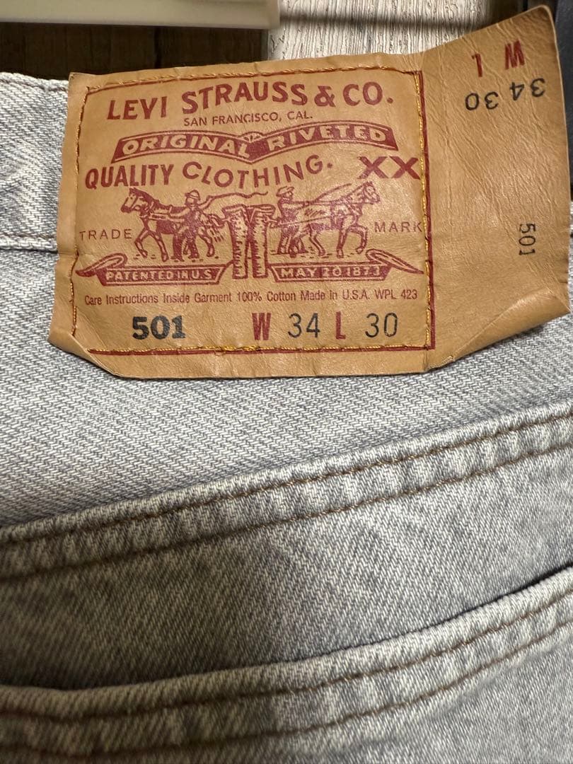 USA製 Levi's 501 グレー ストレートデニム