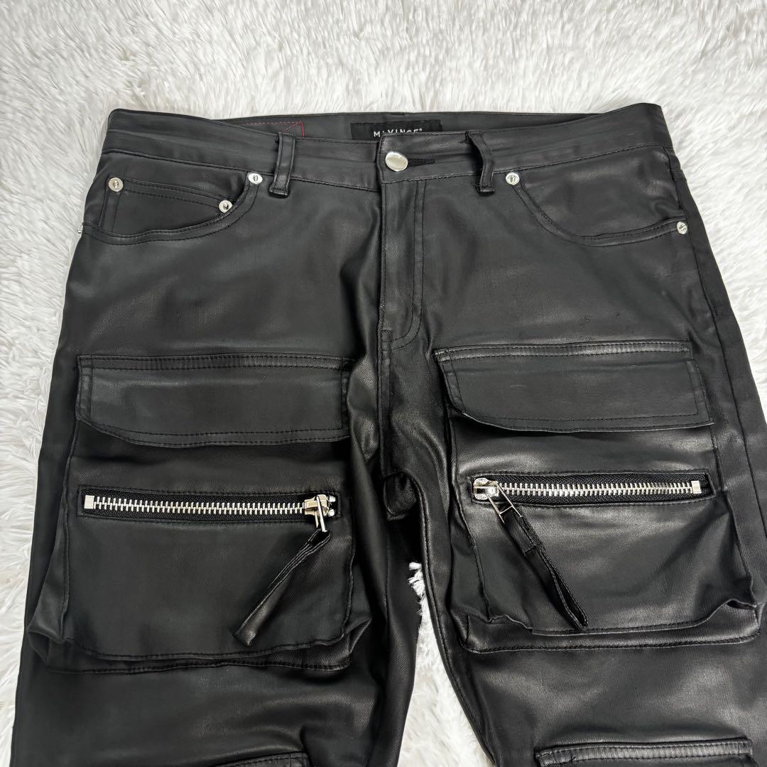 ✨即完売品✨【MLVINCE/メルヴィンス】パラシュートカーゴパンツ　レザー