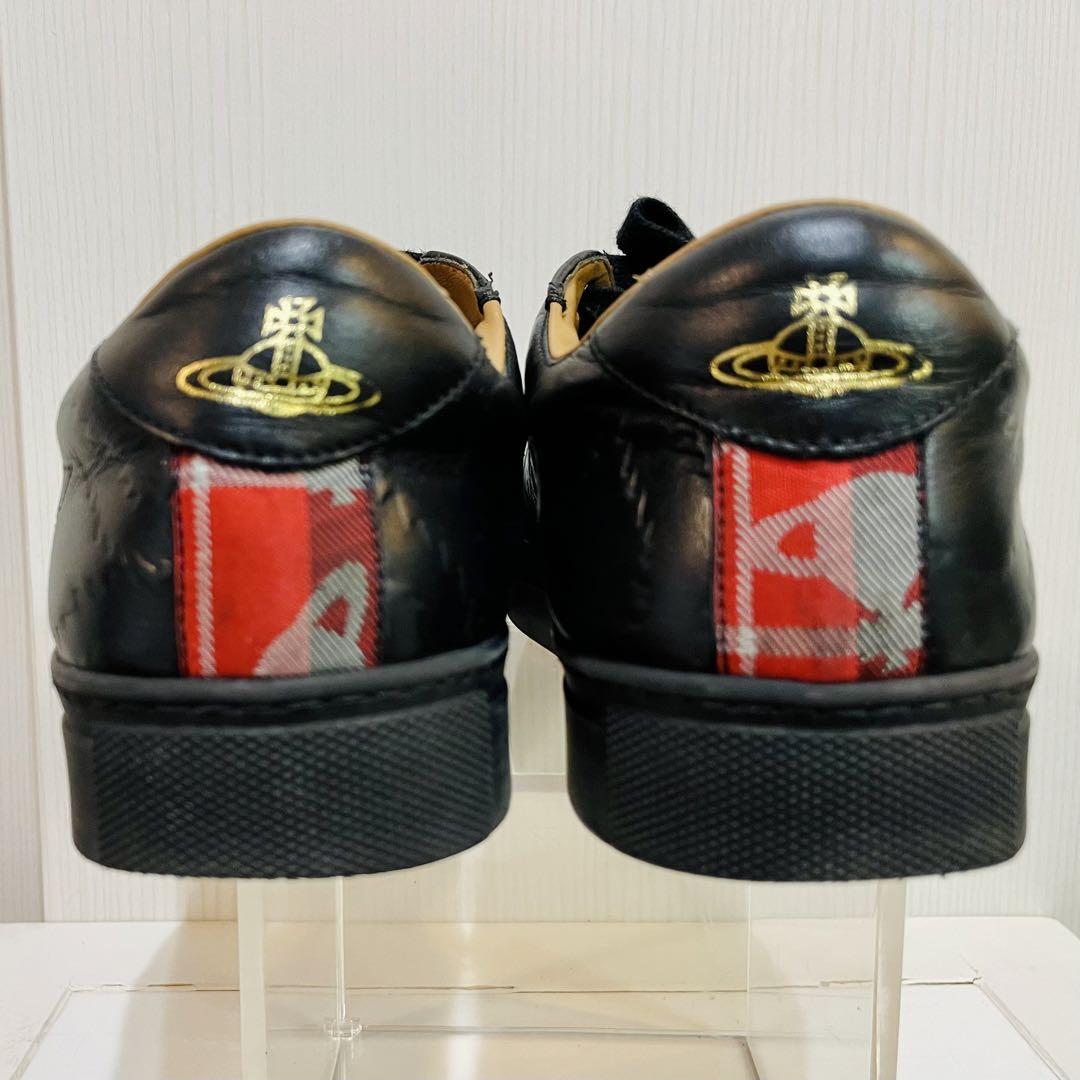 専用)Vivienne Westwood レザー 切り替え 黒スニーカー 24 靴