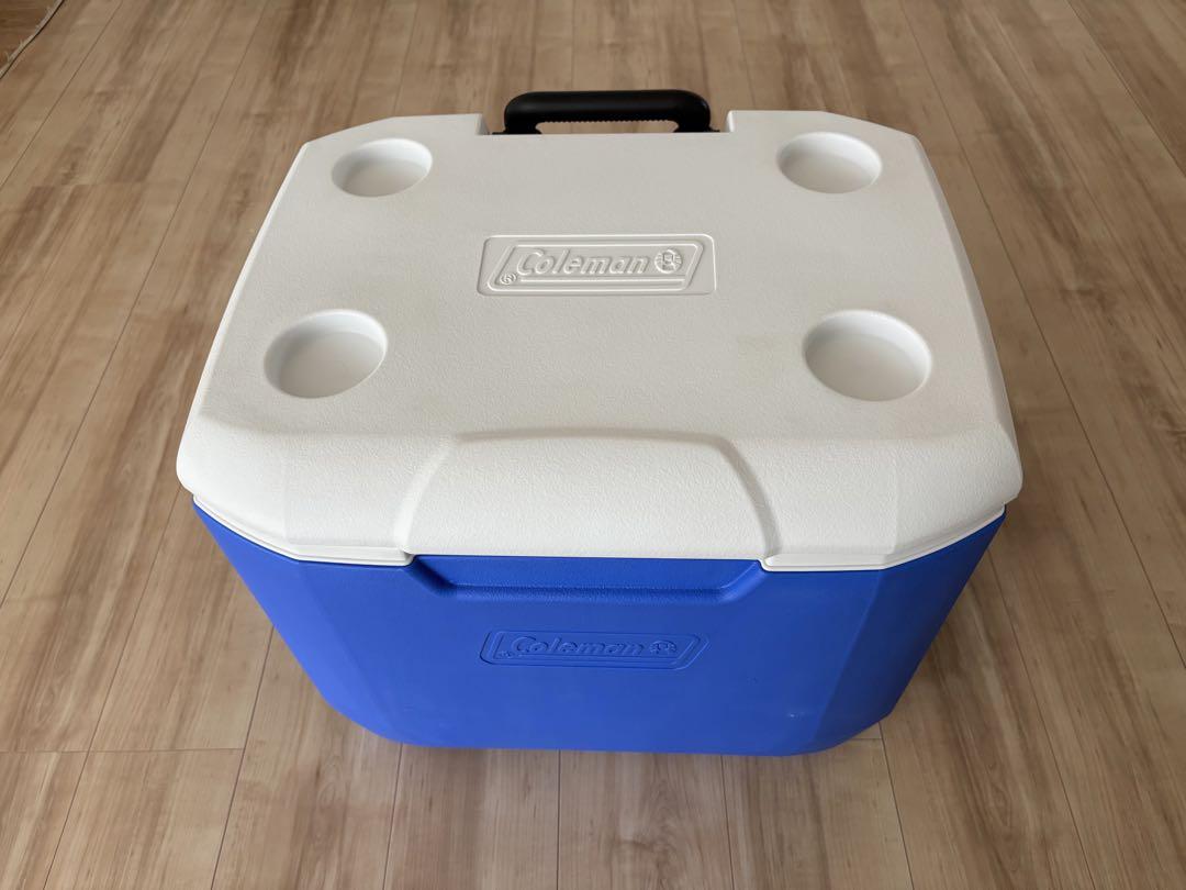 Coleman クーラーボックス 大容量 青/白　56L