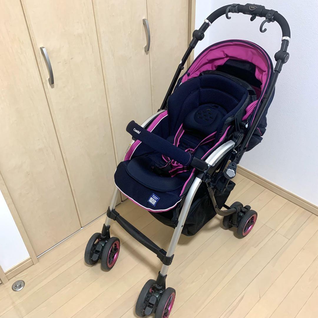 美品】コンビ ネムリエ ベビーカー オート4キャス UF-750 両対面