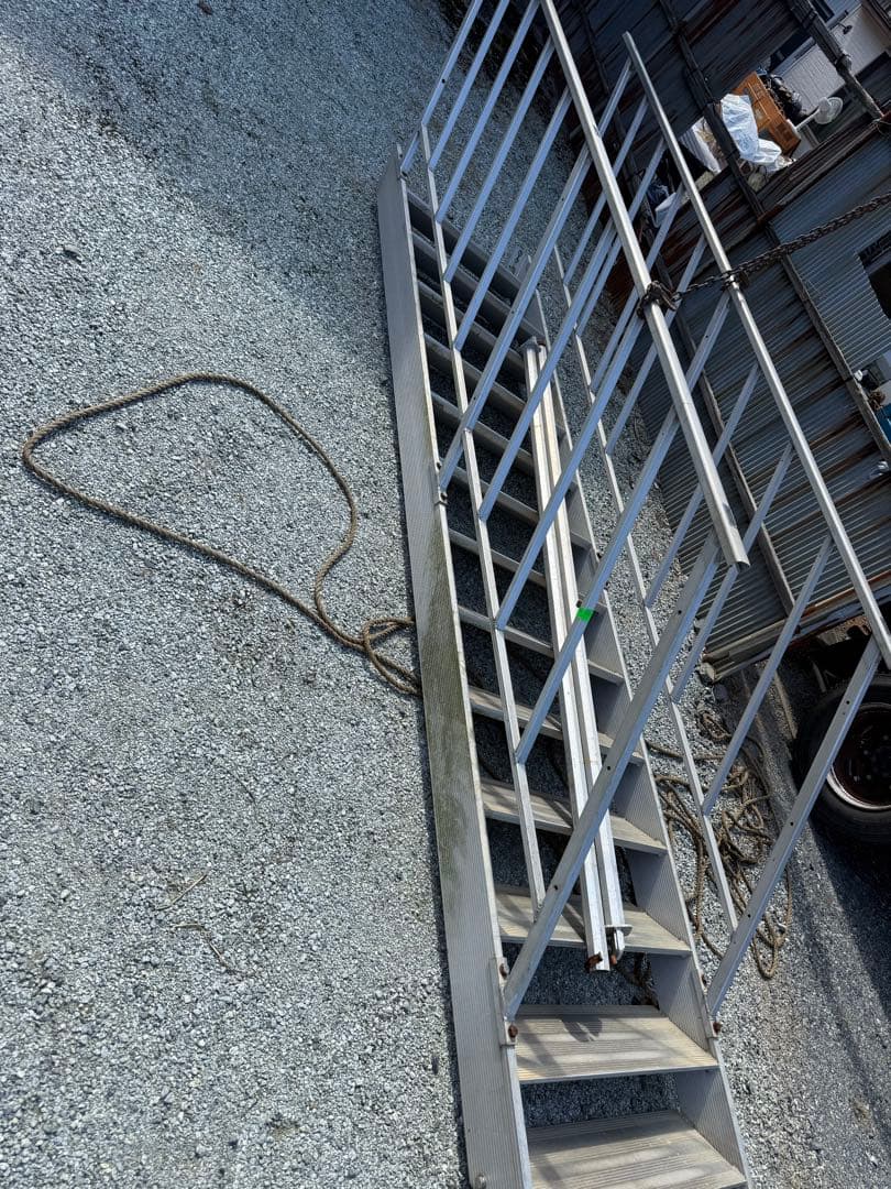 アルミ製 階段 13段 仮設 ハウス 倉庫